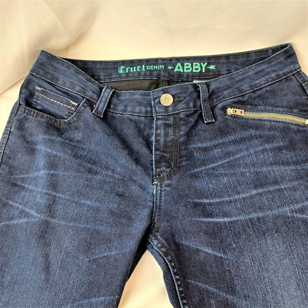 Cruel Denim Abby Mid Rise Slim Fit Jeans Zipper Ankle